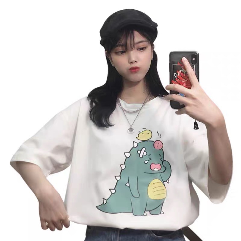 Áo thun tay lỡ phông Unisex nam nữ oversize form rộng ulzzang KHỦNGLONGKHÓC ANHStore A40