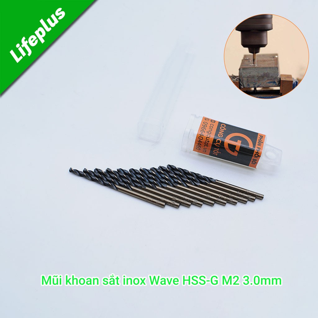 Mũi khoan sắt inox Waves HSS-G M2 ( ∅1.0-3.5mm)