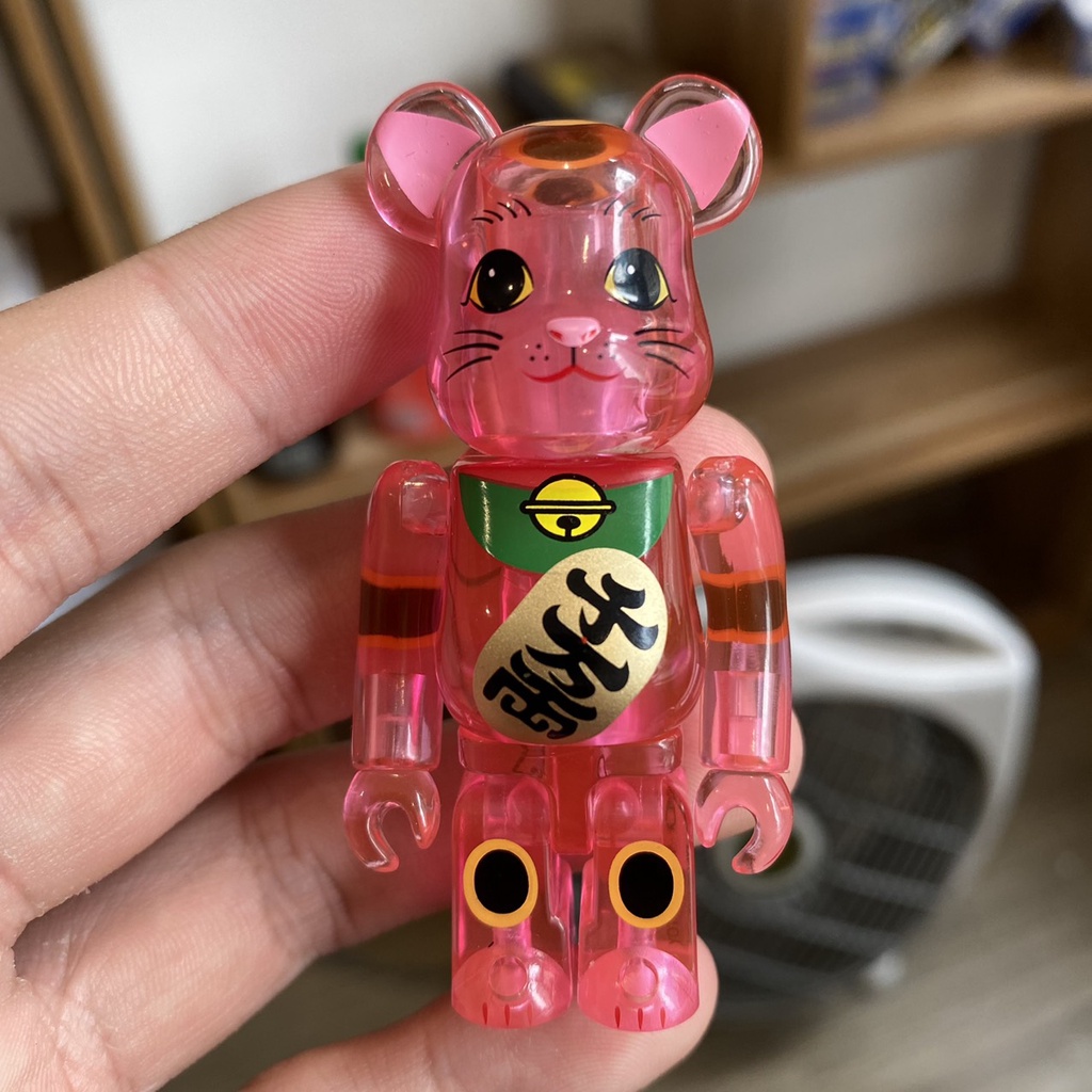 BEARBRICK NEKO PINK CLEAR 2020 CỰC ĐẸP - ĐỒ CHƠI SƯU TẦM NHẬT BẢN GIÁ TỐT - HÀNG CHÍNH HÃNG 100%