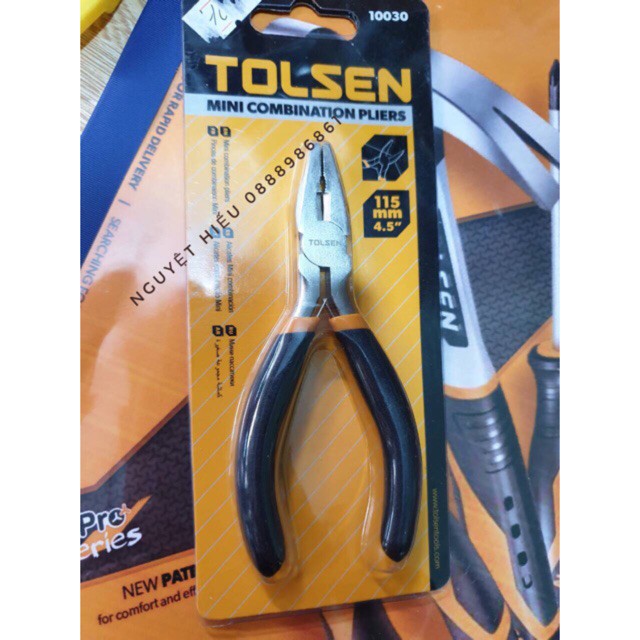 [NK] Kìm răng mini Tolsen 115mm 4.5” 10030