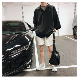 Áo Sơ Mi Oversize Tay Lỡ Unisex