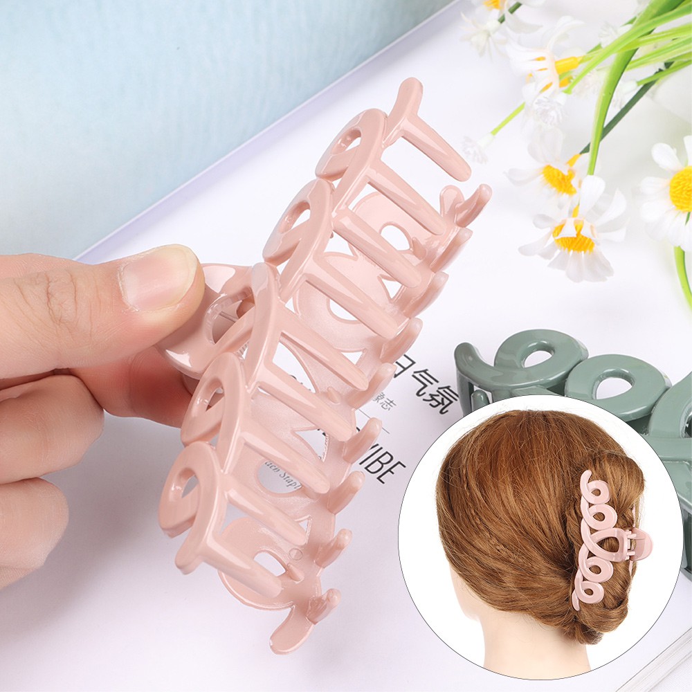 WATTLE Fashion Hair Clamps Women Girls Large Hairpins Hair Claw Clip Hair Accessories Leopard Print Strong Hold Acrylic Barrette/Multicolor