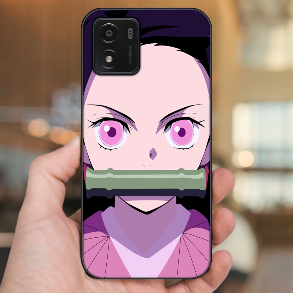 Ốp lưng Vivo Y01 viền đen in hình Nezuko Kimetsu no Yaiba