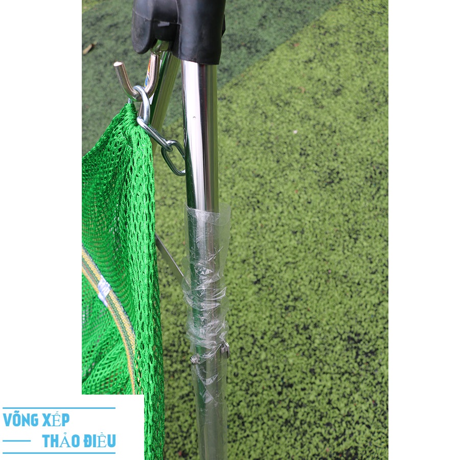 Khung võng xếp inox 100% tay cong cao cấp phi 27 thương hiệu Võng Xếp Thảo Điều - kv7