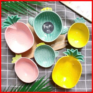 Bát Ăn Dặm Gốm Sứ Hình Quả Dứa Xương Rồng Cho Bé