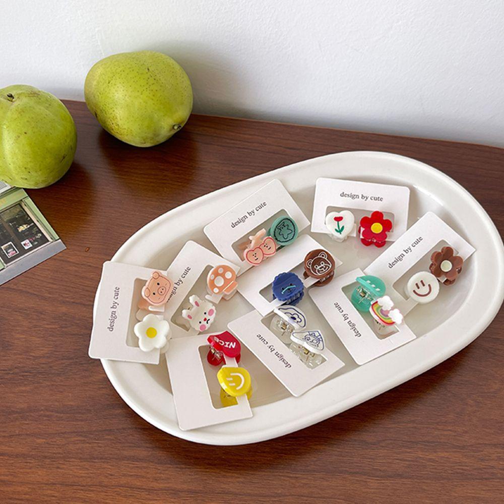 ANEMONE Kẹp Tóc Móng Vuốt Mini Hình Gấu Cherry Phong Cách Hàn Quốc Cho Bé Gái