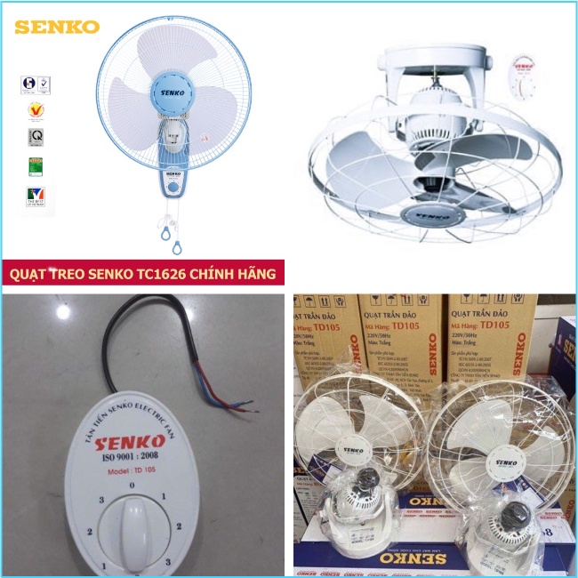 QUẠT TREO TƯỜNG T1680 - QUẠT TRẦN ĐẢO SENKO TD105