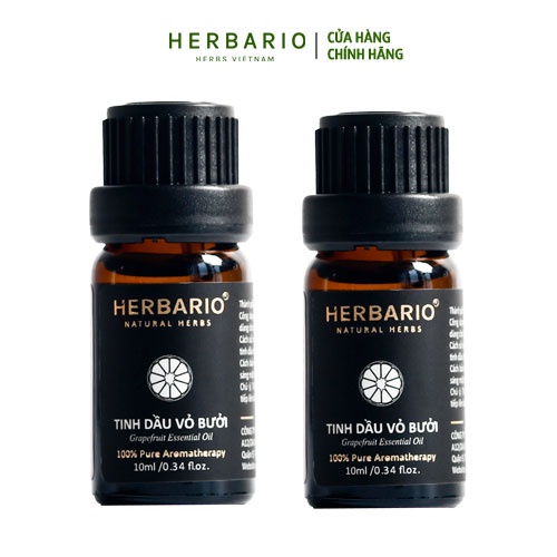 Combo 2 chai Tinh dầu bưởi nguyên chất Herbario 10ml