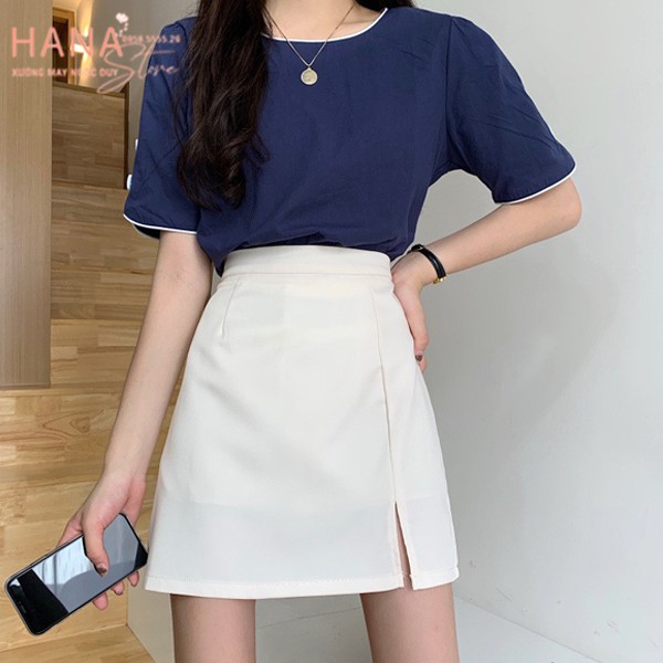 Chân váy chữ a ngắn xẻ tà đùi trước công sở có quần lót trong khóa sườn - Dáng ôm cá tính - Vảy dày mặc đi biển ở nhà | BigBuy360 - bigbuy360.vn