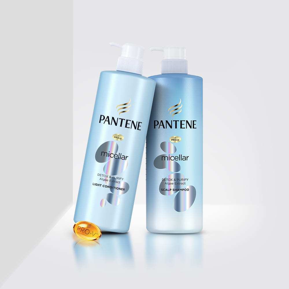 Dầu Gội Pantene Pro-V Micellar Làm Sạch Sâu Chiết Xuất Tảo Biển 530ml