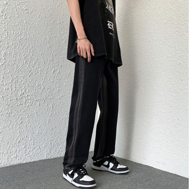 Quần Baggy, Quần Jean nam, nữ, Mẫu jean xanh, xám Wash nửa TR02, suông rộng hottrend 2022-Trend Clothing!