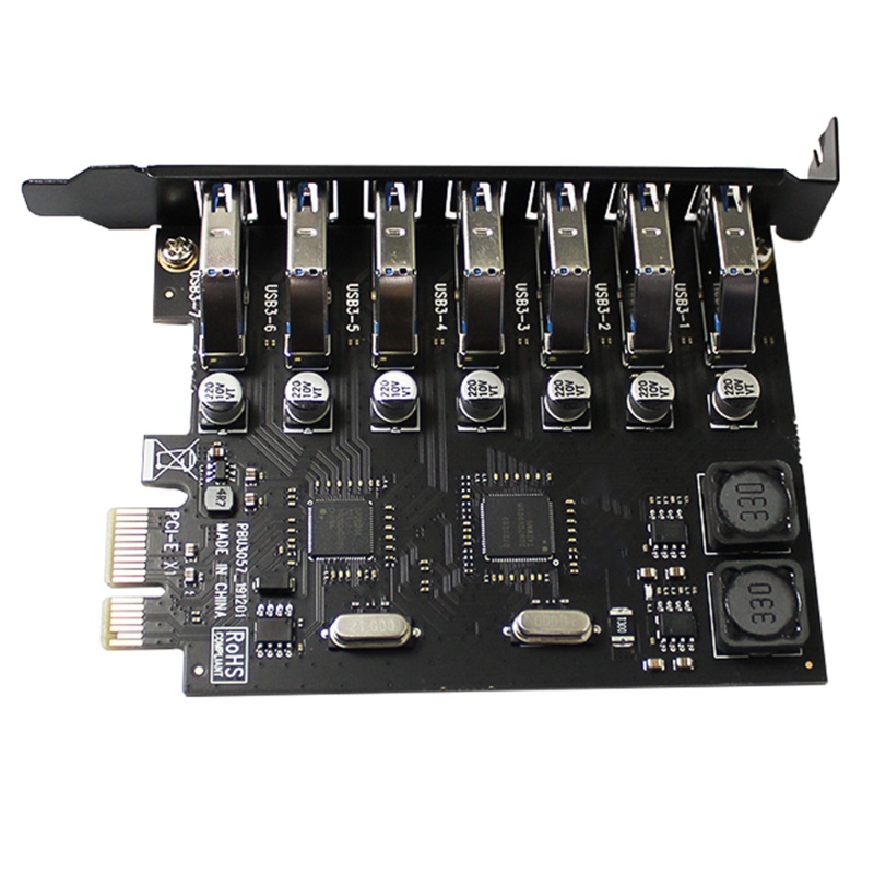 Card Mở Rộng USB PCI-E X1 Sang 7 Cổng USB 3.0 Kèm Phụ Kiện PCI Express Dùng Cho Main H61