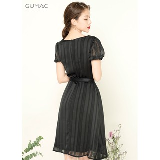 Đầm voan sọc GUMAC MS05961_DEN