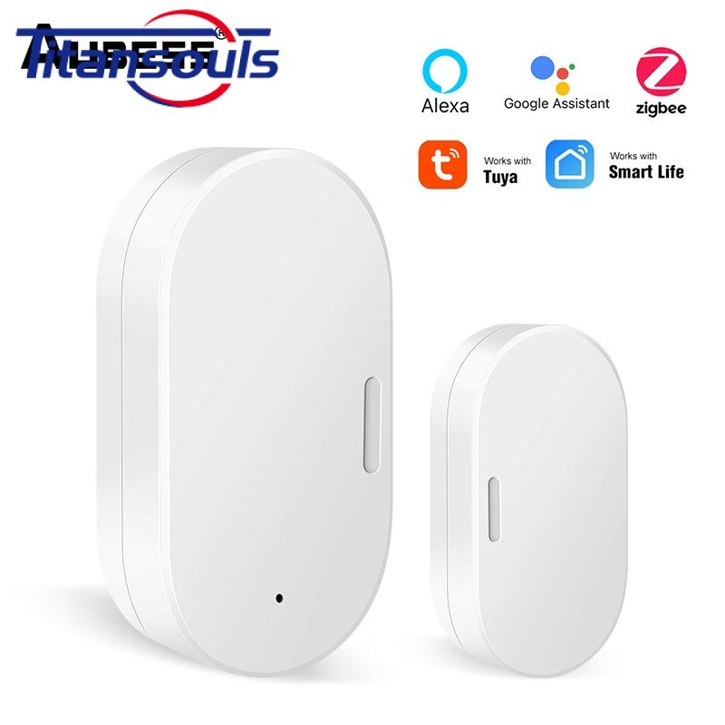 Sẵn sàng✅Cửa Cảm Biến ZigBee Cảm Biến Cửa Sổ Cửa Mở Nhập Thông Minh Báo Động An Ninh Tương Thích với Alexa Google TTS