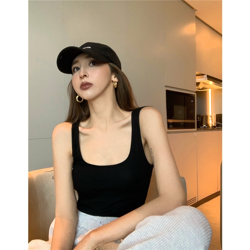 LALISAS Áo Hai Dây Dáng Ôm Co Giãn Thời Trang Hàn Quốc