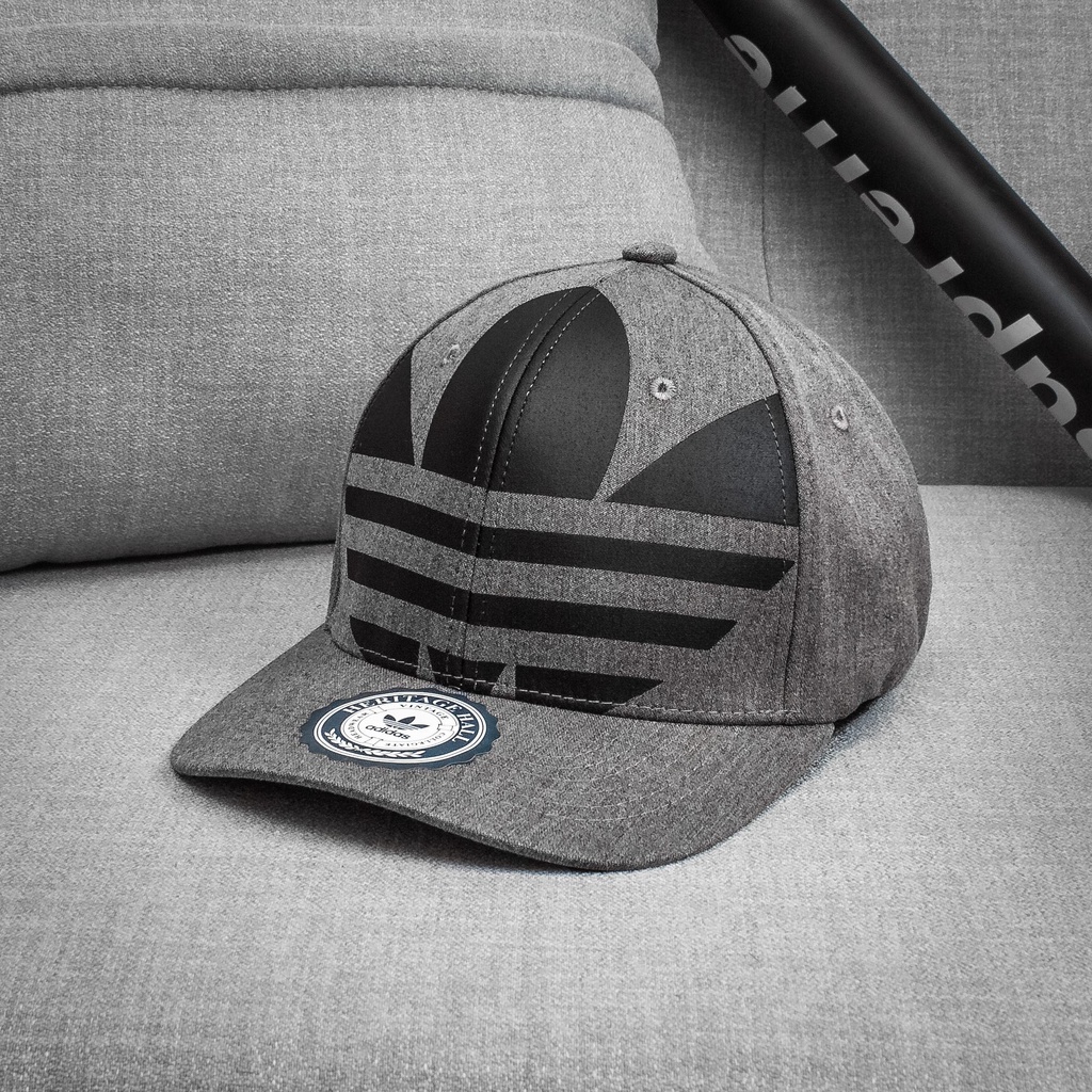 Nón Adidas Big Trefoil - Xám / Đen