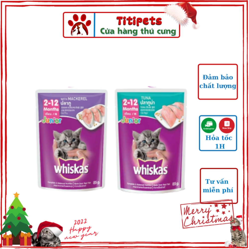 Pate Whiskas Combo 6 Gói Pate Cho Mèo Con Thức Ăn Ướt Cho Mèo Con Cao Cấp 80g