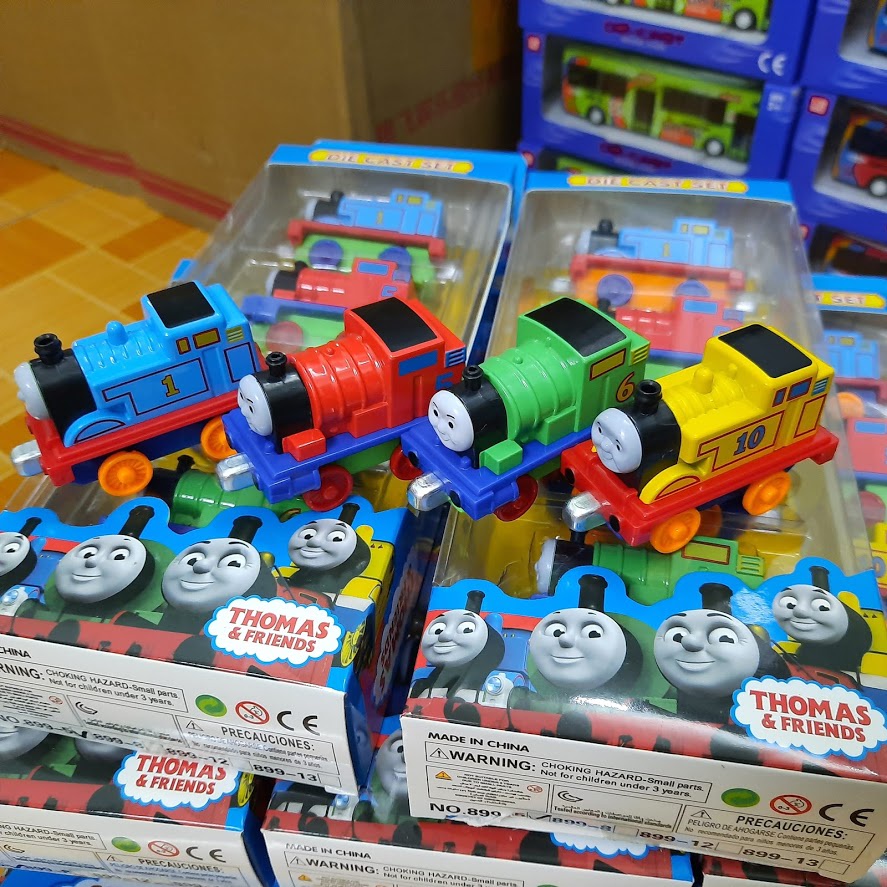Bộ xe lửa thomas mini gồm bằng kim loại đồ chơi trẻ em