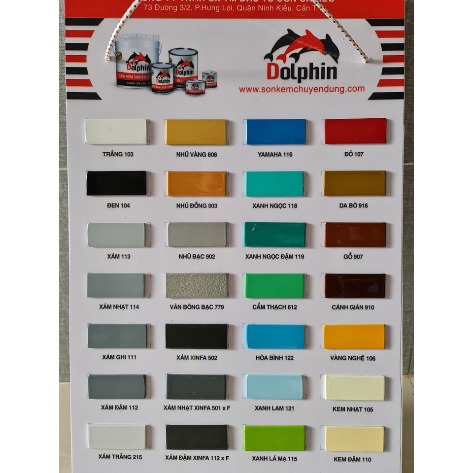 Sơn sắt mạ kẽm Epoxy Dolphin sơn 2 thành phần loại 1kg