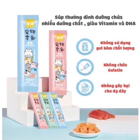 Súp thưởng cho mèo- shizuka PET SNACK thanh 15gr - mix vị