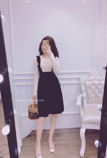 Váy len giả yếm hàng đẹp Quảng Châu