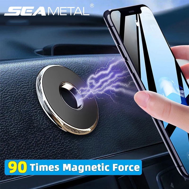 Từ tính Giá đỡ điện thoại trên ô tô Bảng điều khiển nhỏ Hình tròn Chân đế cho Samsung Xiaomi