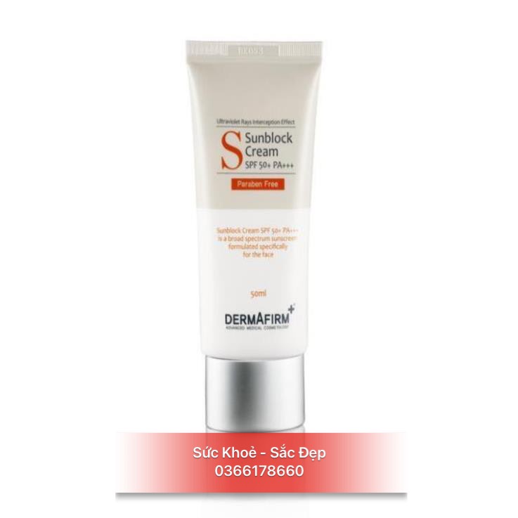 Kem chống nắng Dermafirm Sunblock Cream spf50+pa+++ cho mọi loại da da