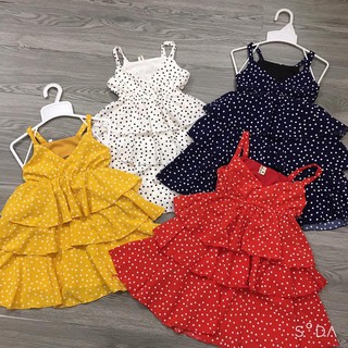 Váy maxi chấm bi size cho bé gái (10-22kg)