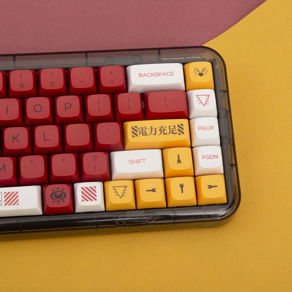 EVANGELION-02 Keycap XDA Hồ sơ chủ đề Evangelion Anime PBT Dye-sub bàn phím cơ Keycap 137 Phím