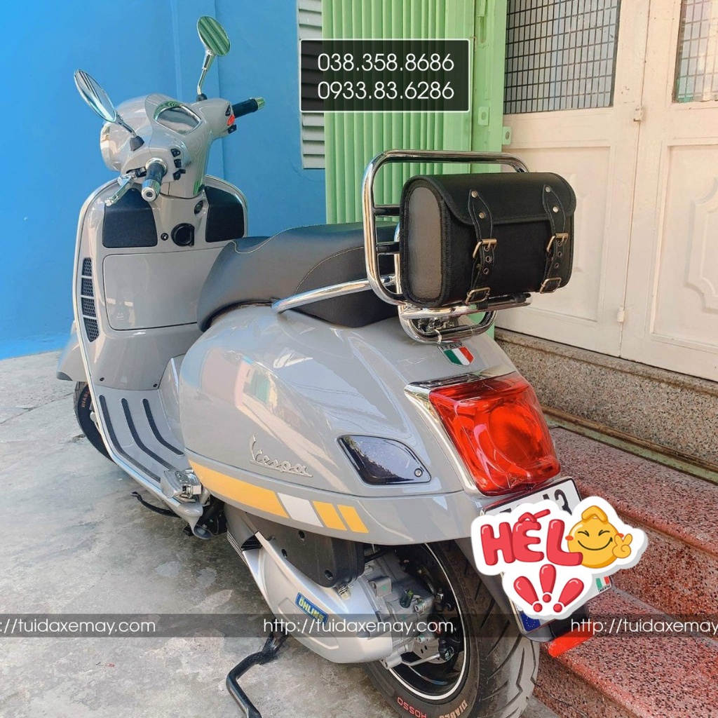 Túi Phom Tròn Treo Baga trước và sau Xe Vespa