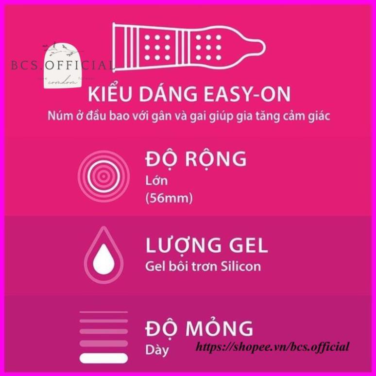 PHIÊN BẢN MỚI Bao cao su durex pleasuremax  chính hãng  thiết kế siêu mỏng có gân nhiều bôi trơn tăng khoái cảm hộp 12c