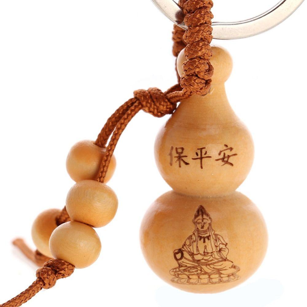 Móc Khóa Gỗ Đào May Mắn Dễ Thương