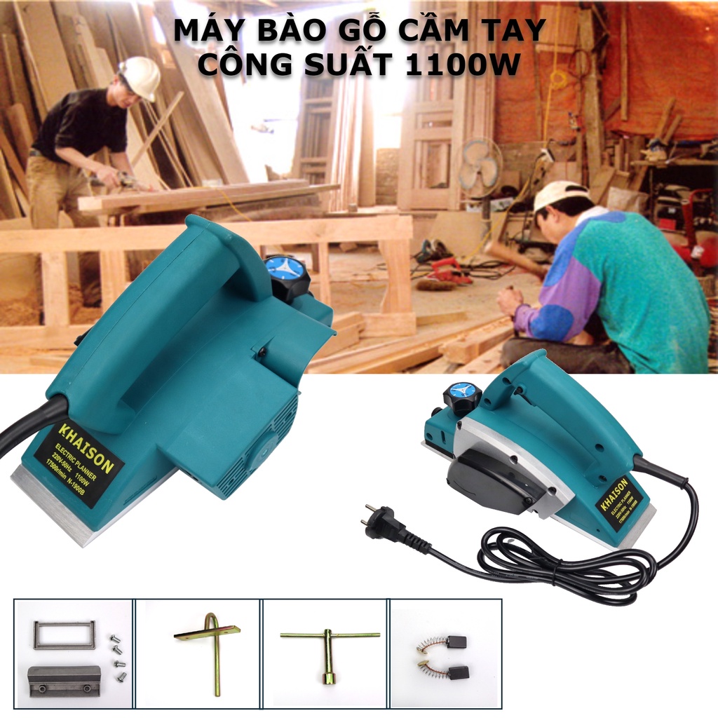 Máy bào gỗ cầm tay Makita N1900B 1100W 82mm tặng kèm phụ kiện