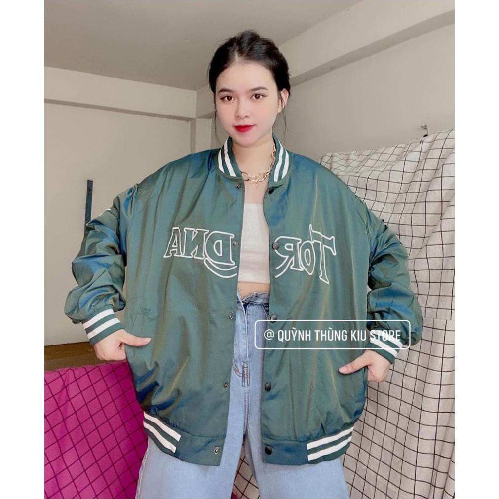 Áo khoác gió bomber 💖FREESHIP💖 Áo bomber nữ màu xanh siêu lạ AD46 - Anhduong.store