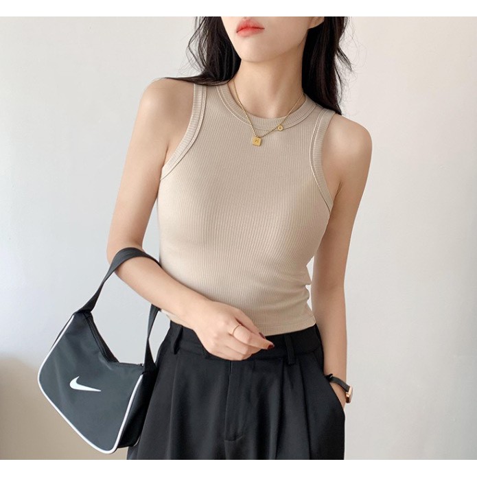 Áo Ba Lỗ Nữ Dáng Croptop Cotton Tăm Xuất Khẩu Siêu Mềm