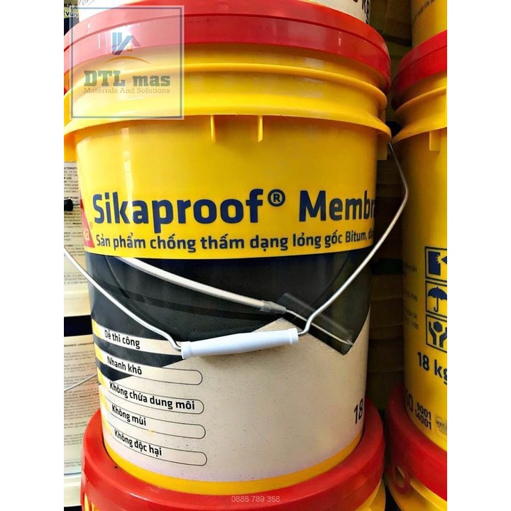 Sika Membrane - Màng lỏng chống thấm đàn hồi cao, chống thấm vách hầm, thành ngoài bể nước, khu WC