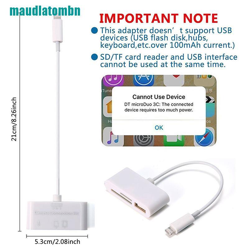 Đầu Đọc Thẻ Nhớ SD Micro USB Dành Cho Iphone Ipad