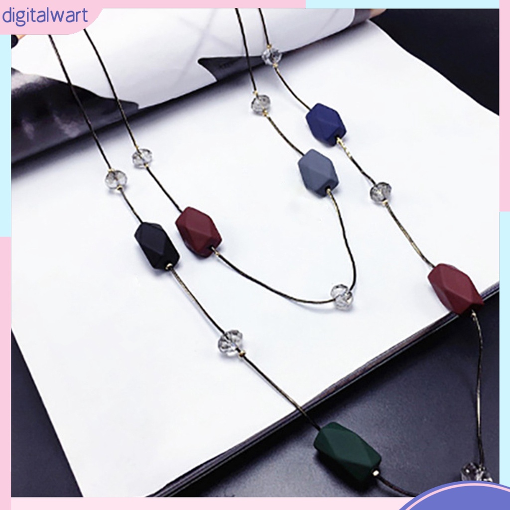 Dây Chuyền Dài 2 Lớp Đính Hạt Thời Trang