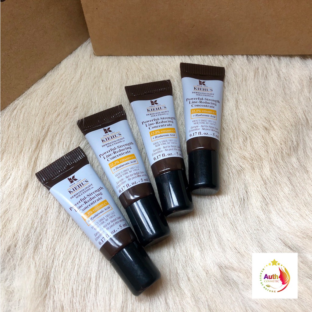 Serum chống lão hoá sáng da Vitamin C Kiehls Powerful-Strength Line-Reducing Concentrate 5ml Giảm Nếp Nhăn săn chắc