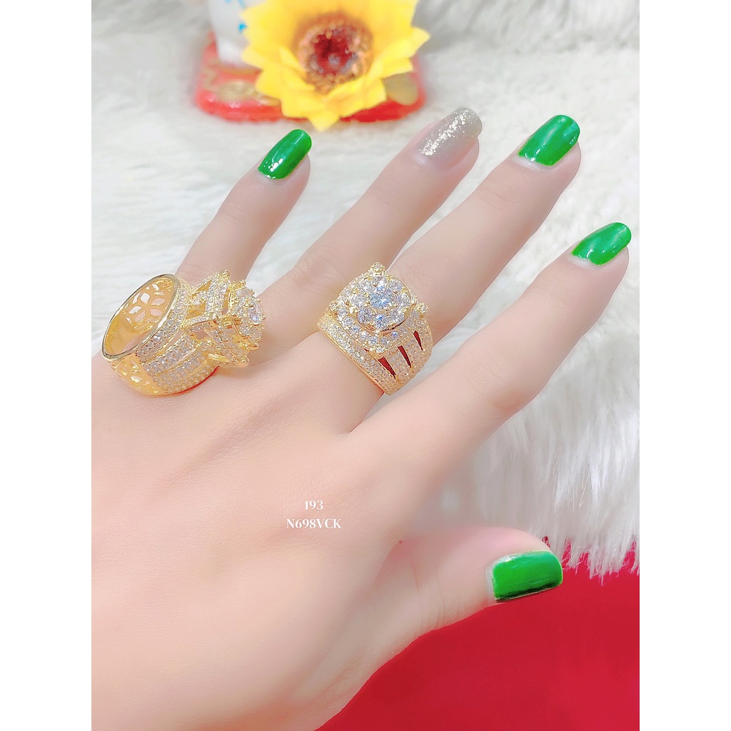 Nhẫn nữ mạ vàng 18k đính đá CZ N698 - Trang Sức UHA
