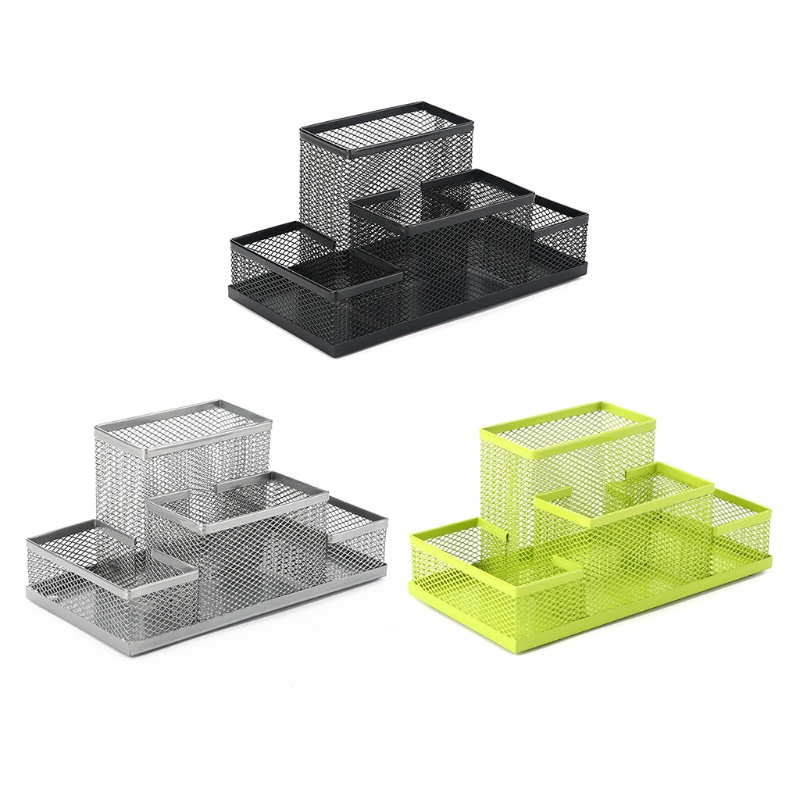 Giá Đỡ Bút Bằng Lưới Kim Loại 4 Ngăn Tiện Dụng