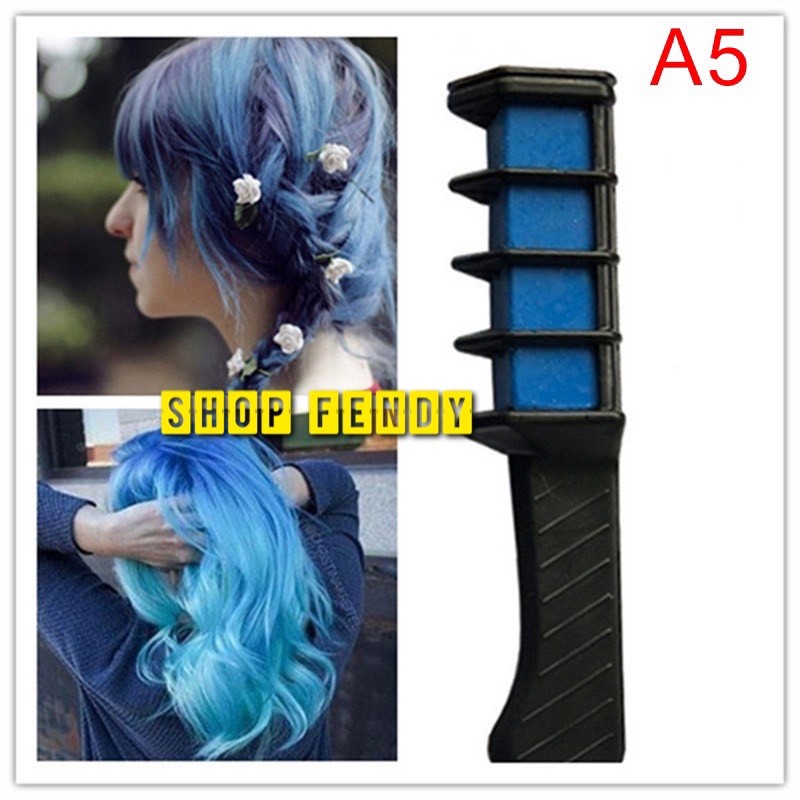 Lược nhuộm tóc tạm thời 14g/chiếc màu xanh lam