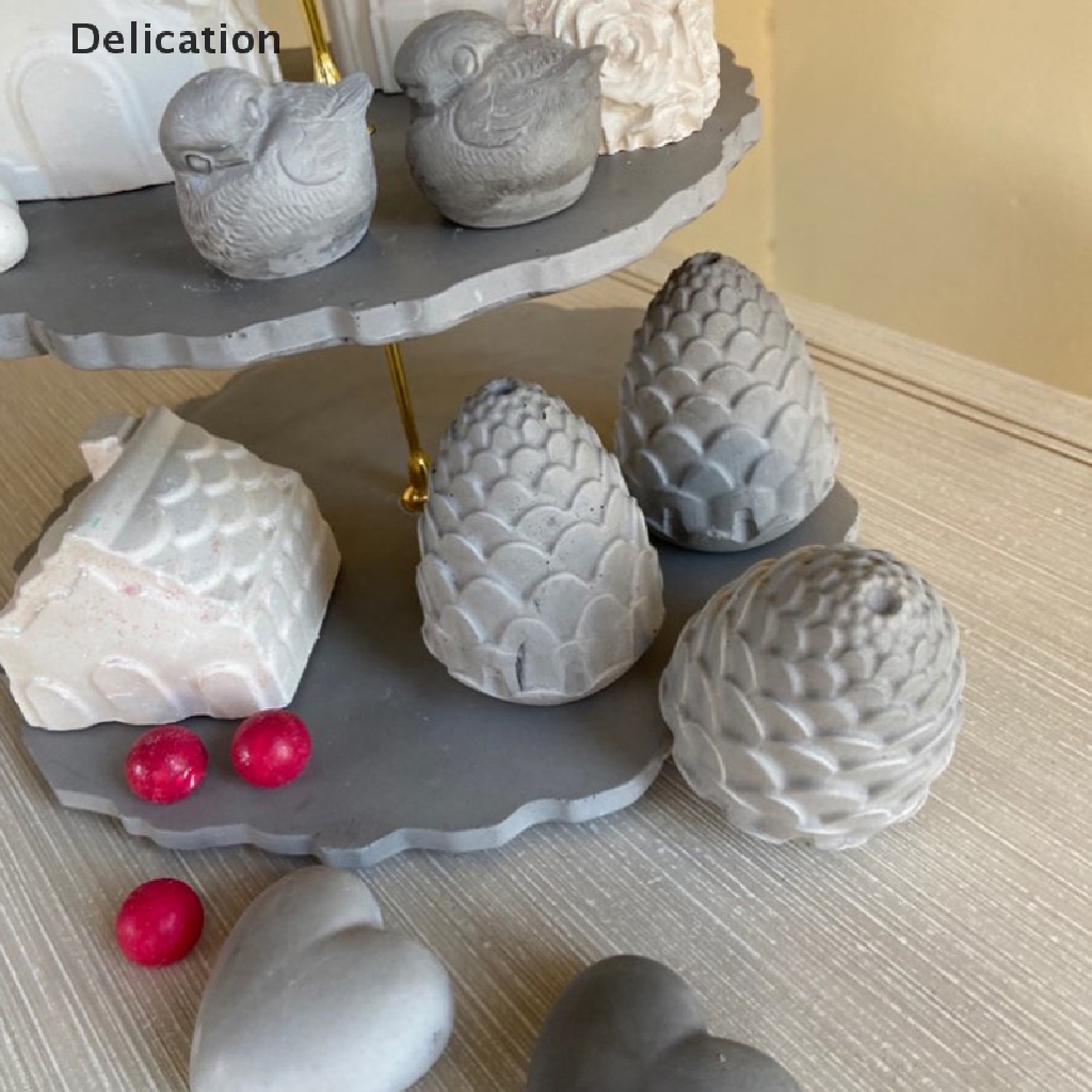 Khuôn silicon làm nến/ sáp tạo hình nón thông 3D DIY