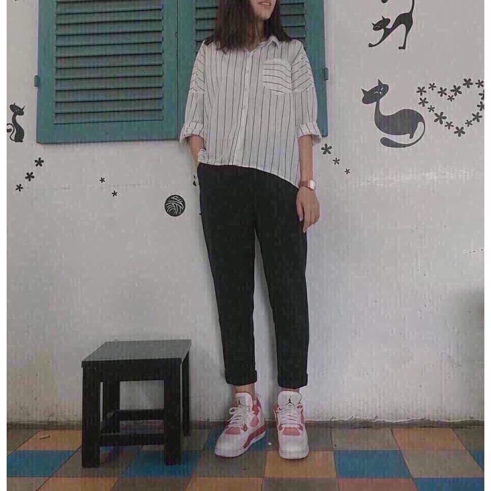 Quần tây baggy đen đơn giản | BigBuy360 - bigbuy360.vn