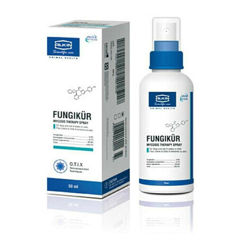 fungikur trị vẩy gầu nấm viêm da ghẻ cho chó mèo