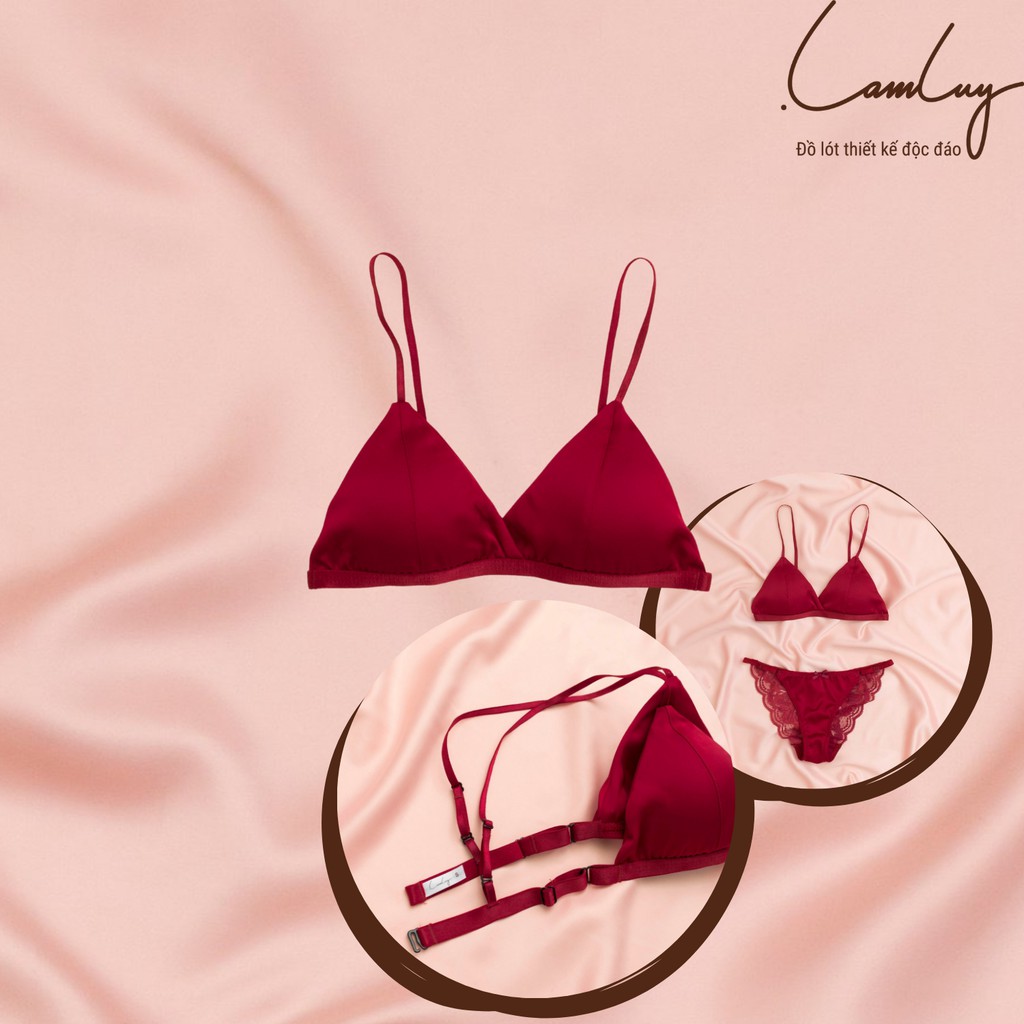 Áo Ngực Lụa LAMLUY Thiết Kế Bralette Không Gọng V1 Chất Liệu Lụa Mềm Mịn, Nhiều Màu | BigBuy360 - bigbuy360.vn
