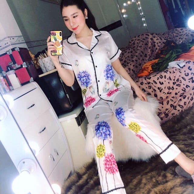 Pijama lụa satin cao cấp