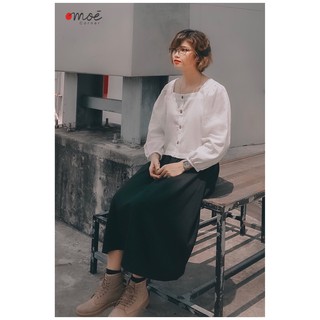 Chân váy xếp ly kiểu Nhật [màu đen]