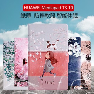 Bao da máy tính bảng in họa tiết dễ thương cho Huawei Mediapad Huawei T3 10 32cm
