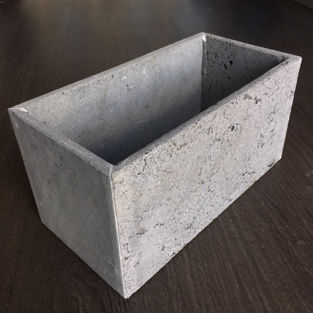 Chậu trồng cây ban công đẹp bền vĩnh viễn hình chữ nhật 20x20xD40cm bằng đá tổ ong tự nhiên